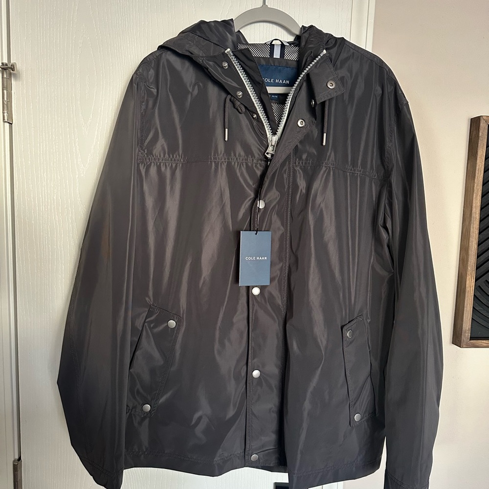 Men’s Cole Haan Packable Hooded Raincoat